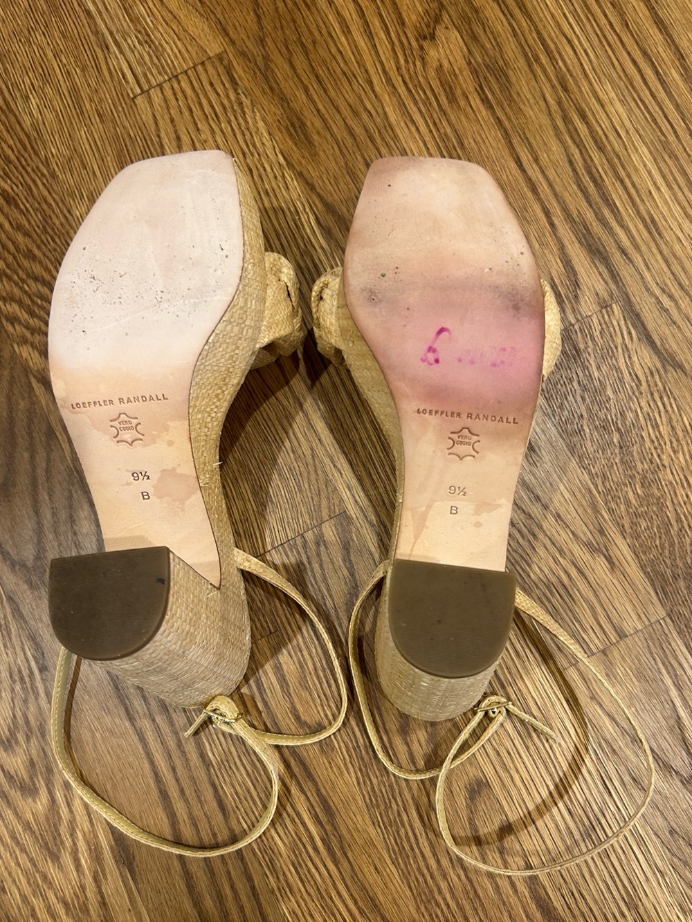 Loeffler Randall Fae Braided Raffia Platform Sandals 9.5 $425 - Picture 8 of 10